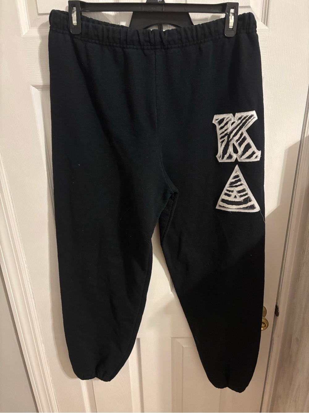Kappa Delta Sorority Custom Zebra Print Letter Sweatpants